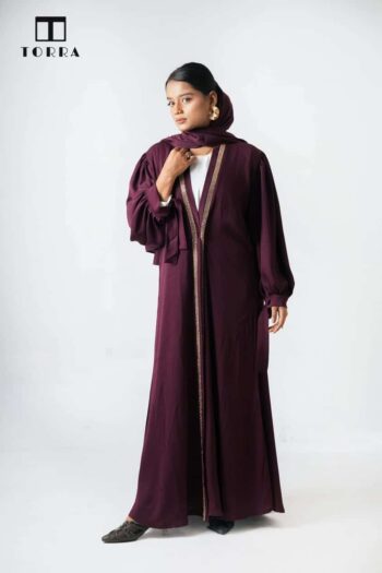 AFIFA ABAYA | MARRON