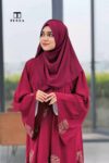 Maroon Embroidery Abaya