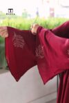 Marron-Embroidery-abaya-1